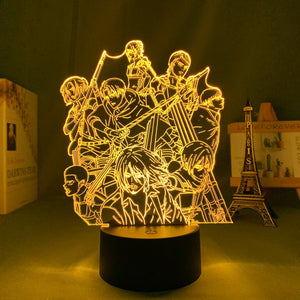 Lampe 3D de L'Attaque des Titans, RGB 16 couleurs