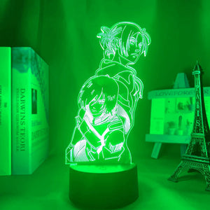 Lampe 3D d'Annie & Mikasa, RGB 16 couleurs