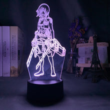 Load image into Gallery viewer, Lampe 3D de Mikasa, RGB 16 couleurs - SNK-SHOP 
