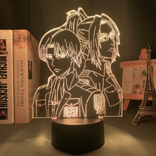 Load image into Gallery viewer, Levi &amp; Hange Zoe 3D Lamp, RGB 16 colors
