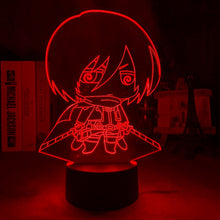Charger l&#39;image dans la galerie, Lampe 3D Mikasa mignon, RGB 16 couleurs
