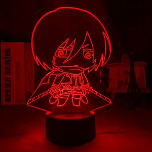 Lampe 3D Mikasa mignon, RGB 16 couleurs