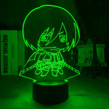 Charger l&#39;image dans la galerie, Lampe 3D Mikasa mignon, RGB 16 couleurs
