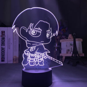 Cute Levi 3D Lamp, RGB 16 colors